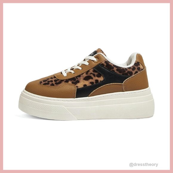 Shoes - Women's Platform Sneakers Chunky Sole Non-Slip Comfortable Walking Shoes